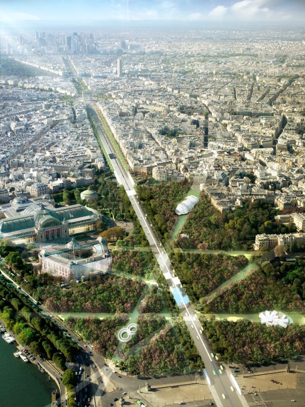 ChampsElysées 2025 flux, épaisseur, verticalité et forêt connectée